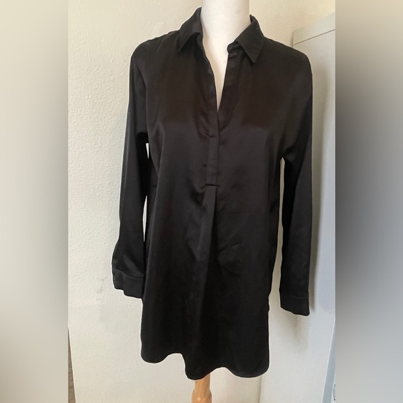 Pleione Black Satin Dress Long Blouse | Size XS
Excellent condition - Picture 1 of 7